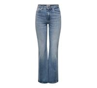 ONLY ONLJUICY Pantalones Vaqueros Acampanados de Cintura Alta para Mujer, Medio De Mezclilla Azul, 25W / 30L