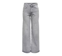 ONLY ONLJUICY Vaqueros Anchos de Pierna Ancha de Cintura Alta Pantalones Vaqueros de Corte Ancho, Medium Grey Denim, 25W / 32L