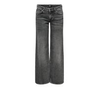 ONLY ONLJUICY Vaqueros Anchos de Pierna Ancha de Cintura Baja Vaqueros de Corte Ancho, Dark Grey Denim, 28W / 34L