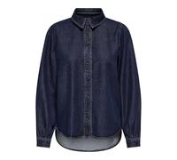 ONLY Onljulie LS DNM Camiseta Qyt, Dark Azul Denim, L