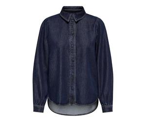 ONLY Onljulie LS DNM Camiseta Qyt, Dark Azul Denim, XS
