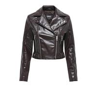 ONLY Onlkamilla Patent Shoulder Biker CC Otw, Pastel de Chocolate, x_s Mujeres