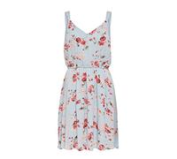 Only ONLKARMEN S/L Short Dress WVN Noos, Vestido De Las Mujeres, Cashmere Blue/AOP:Rose Flowers, 44