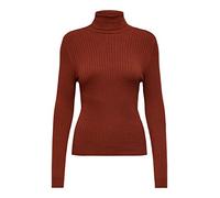ONLY Onlkarol L/S Knt Noos-Jersey de Cuello Alto Suéter, Burnt Henna, L para Mujer