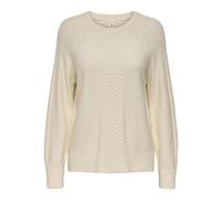 ONLY Onlkatia Cabel LS O-Neck CC Knt, Blancocap Gris, S para Mujer