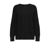 ONLY Onlkatia Cabel LS O-Neck CC KNT, Negro, XL