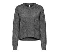 ONLY Onlkatia LS Cable O-Neck Pullover CC Knt Jersey, Gris Oscuro, XL para Mujer