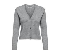 ONLY Onlkatia LS Cable V-Neck Cardi Knt Noos, Ultimate Grey, XL para Mujer