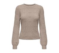 ONLY Onlkatia LS Structure O-Neck Pull CC Knt, Mocha Meringue, S para Mujer