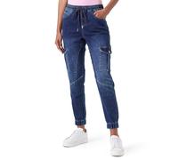 ONLY Onlkelda Cargo Cut Elas Dnm Gua Jeans, Dark Azul Denim, M / 34L para Mujer