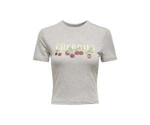 ONLY Onlkelly Life S/S Short Print Top Boxjrs, Gris Claro, M