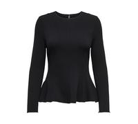 ONLY Onlkenya L/S Peplum Top Jrs, Negro, M Mujeres