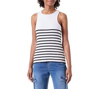 ONLY Onlkenya Rib Stripe Tank Top CS JRS Tank Top, Blanco, XXL