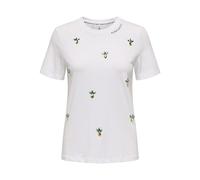 ONLY Onlkita Life Reg S/S Pineapple Top Jrs, Blanco Brillante, XL Mujeres