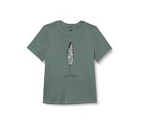 ONLY Onlkita Life Reg S/S Plume Top Box Jrs Camiseta, Bálsamo Verde/Estampado: Enjoy, S Mujeres