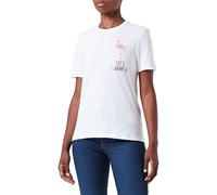 ONLY Onlkita Reg S/S Flamingle Top Box Jrs Camiseta, Blanco Brillante. Estampado: Pecho de Flamenco, M para Mujer