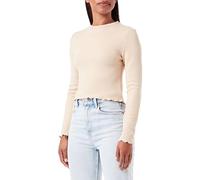 ONLY Onlkitty L/S Top Cropped JRS Noos Camiseta de Manga Larga para Mujer, Crema Irlandesa., L