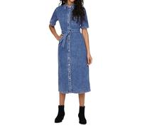 ONLY Onllana SS Long Dress Dnm Rea258 Noos Vestido Corto, Medio De Mezclilla Azul, S Mujeres