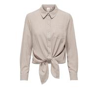 ONLY Onllecey LS Knot Noos-Camiseta Blusas, Coconut Toasted, S para Mujer