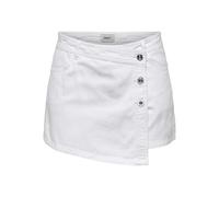 Only Onllesly Reg LB DNM Bj Noos Mini Denim Wrap Skort, Blanco Denim, L