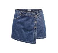 Only Onllesly Reg LB DNM Bj Noos Mini Denim Wrap Skort, Dark Azul Denim, XL