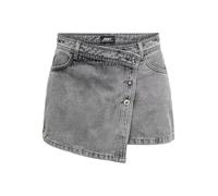 Only Onllesly Reg LB DNM Bj Noos Mini Denim Wrap Skort, Denim Light Grey, XS