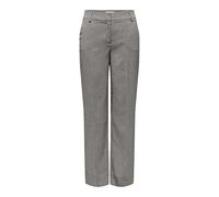 ONLY Onllettie MW Str Check Pant TLR Pantalones, Black/Checks: Pumice Stone + Cloud Dancer, 40W x 32L para Mujer