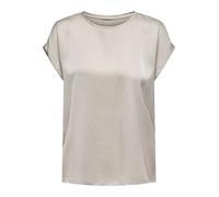 ONLY Onllieke S/S Satin Mix Top Wvn Noos Blusa de Manga Corta, marrón, XL Mujeres