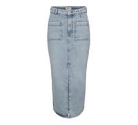 ONLY ONLLILIAN HW Pocket Midi DNM Skirt CRO, Mezclilla De Color Azul Claro, XS