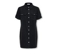 ONLY Onllisa S/S DNM Dress Gua, Negro Lavado, L