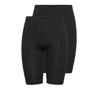ONLY Onllive Love City-Pantalones Cortos (2 Unidades), Black 7, L (Pack de 2) para Mujer