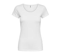 Only Onllive Love Life Basic - Camiseta para Mujer, Blanco, XL