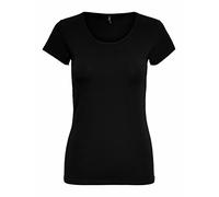 Only Onllive Love Life Basic - Camiseta para Mujer, Negro, M