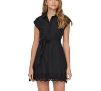 ONLY Onllou Emb S/S Camiseta Dress Ptm Vestido de Verano, Negro, M para Mujer