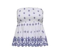 ONLY Onllou Life Emb Bandeau Top Wvn, Blanco Brillante, XL Mujeres