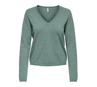 ONLY Onlloyal Life LS - Sudadera con Cuello en V para Mujer, KNT Nca, Verde Chinois, Talla L, Verde Chino, L