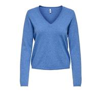 ONLY Onlloyal Life LS V-Neck Jersey Knt Nca Cuello de V, Azul Marino, M Mujer, Azul Marino, M