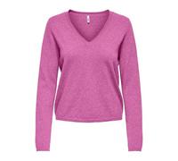 ONLY Onlloyal Life LS V-Neck Jersey KNT Nca, Súper Rosa, M