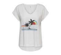 ONLY Onllucy Life S/S V-Neck Top CS Jrs, Cloud Dancer, XS Mujeres