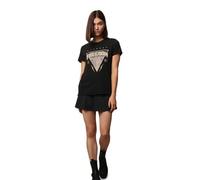 Only Onllucy Reg S/S Top Jrs Noos Camiseta, Negro/Freedom, S Mujer