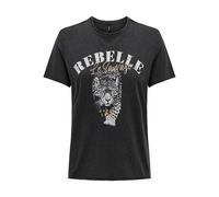 Only Onllucy Reg S/S Top Jrs Noos Camiseta, Phantom/Print:rebelle Miss, XS Mujer