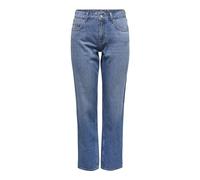 ONLY Onllumi MW Mom Straight Dnm Pim920 Noos Vaqueros Rectos, Medio De Mezclilla Azul, M / 30L Mujeres
