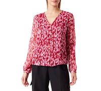 ONLY Onlluna L/S V-Neck Top Noos Ptm Blusa de Manga Larga, Pintalabios Rojo AOP: City Leo, S para Mujer