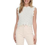 ONLY ONLLUNA Life SL O-Neck Tank NCA KNT, Camiseta de Tirantes Anchos Mujer, Cloud Dancer,