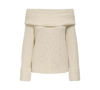 ONLY Onlluna LS Off Shoulder Pullover Knt Jersey, Abedul, S para Mujer