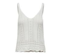 Top blanco sin mangas de punto calado de Only Blanco XL