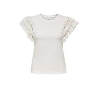 ONLY Onlmacy S/S O-Neck Mix Top Box Jrs, Cloud Dancer, L Mujeres