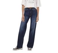 ONLY ONLMADISON Blush HW REA081 Wide Fit - Vaqueros para Mujer, Dark Azul Denim, S