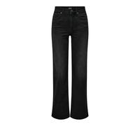 Only Onlmadison Blush Hw Wide Dnm Cro099 Noos Pantalones vaqueros, Mujer, Washed Black, LW x 30L