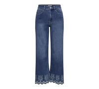 Only Onlmadison HW Crop Wide Bro Angl Dnm Gua, Medio De Mezclilla Azul, XS / 32L Mujeres